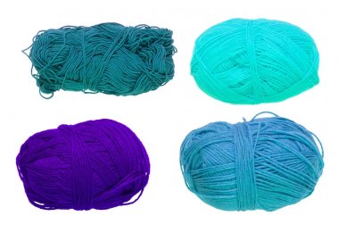 Renkli toplar iplik. Yukarıdan görüntüleyin. Gökkuşağı renkleri. İplik için