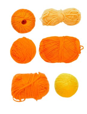 Renkli toplar iplik. Yukarıdan görüntüleyin. Gökkuşağı renkleri. İplik için