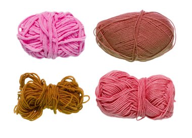 Renkli toplar iplik. Yukarıdan görüntüleyin. Gökkuşağı renkleri. İplik için