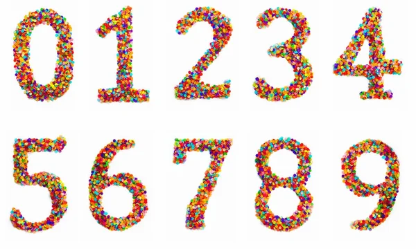 Figures made of confetti. Numeral. — Stock Photo, Image