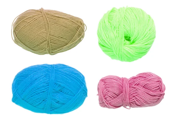 Renkli toplar iplik. Yukarıdan görüntüleyin. Gökkuşağı renkleri. İplik için