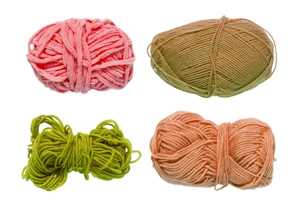 Renkli toplar iplik. Yukarıdan görüntüleyin. Gökkuşağı renkleri. İplik için