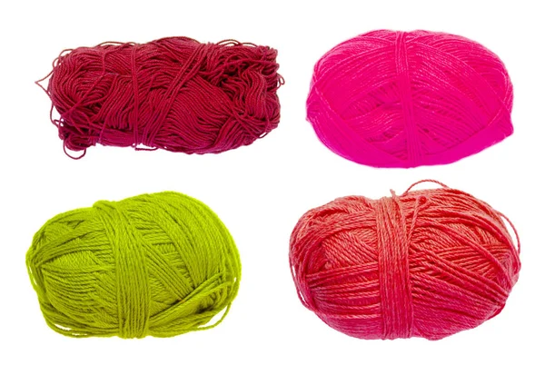 Renkli toplar iplik. Yukarıdan görüntüleyin. Gökkuşağı renkleri. İplik için