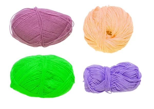 Renkli toplar iplik. Yukarıdan görüntüleyin. Gökkuşağı renkleri. İplik için