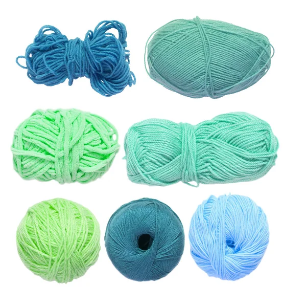 Renkli toplar iplik. Yukarıdan görüntüleyin. Gökkuşağı renkleri. İplik için