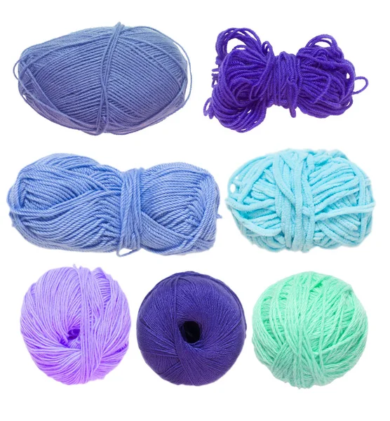 Renkli toplar iplik. Yukarıdan görüntüleyin. Gökkuşağı renkleri. İplik için
