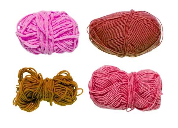 Renkli toplar iplik. Yukarıdan görüntüleyin. Gökkuşağı renkleri. İplik için