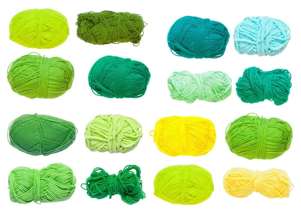 Renkli toplar iplik. Yukarıdan görüntüleyin. Gökkuşağı renkleri. 