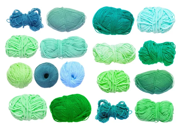 Renkli toplar iplik. Yukarıdan görüntüleyin. Gökkuşağı renkleri. 