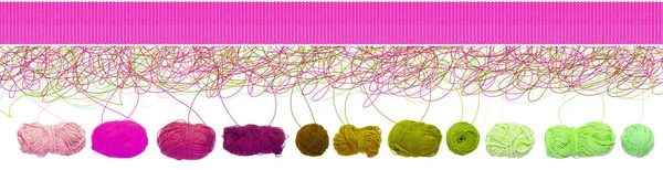 Wool yarns of different colors. Isolated. — Stock Photo, Image