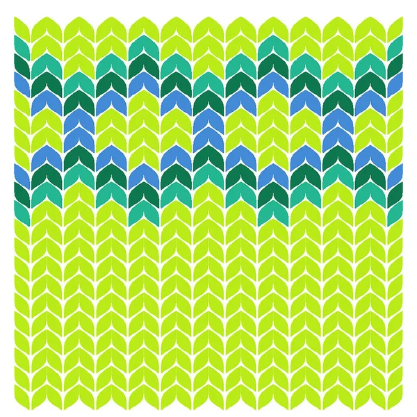 Örme yaprak yeşil desen.