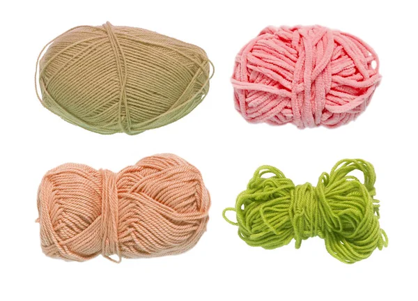 Renkli toplar iplik. Yukarıdan görüntüleyin. Gökkuşağı renkleri. İplik için