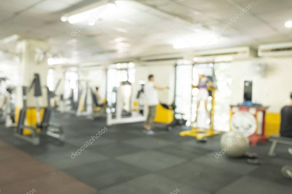 Blurred abstract background of  fitness gym