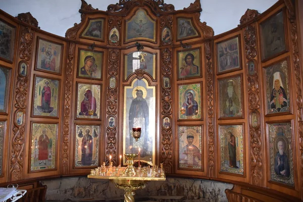 Iconostasis Orthodox Church Chapel — 스톡 사진