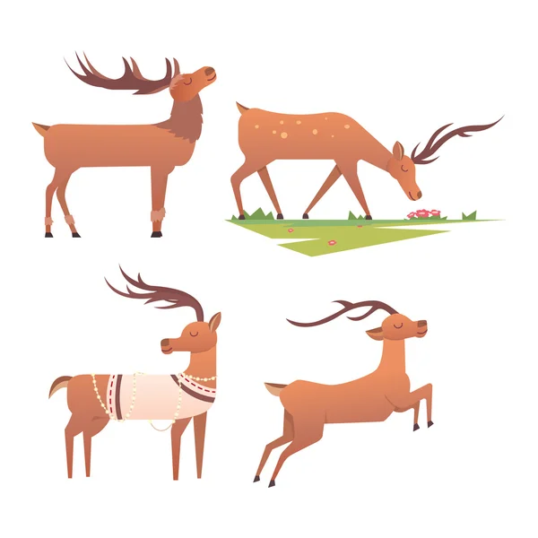 Cartoon deer vector animal — Stock Vector