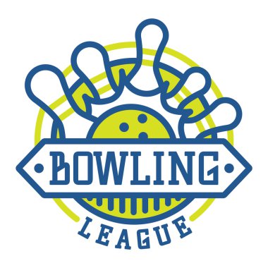 Vektör bowling logo amblem.