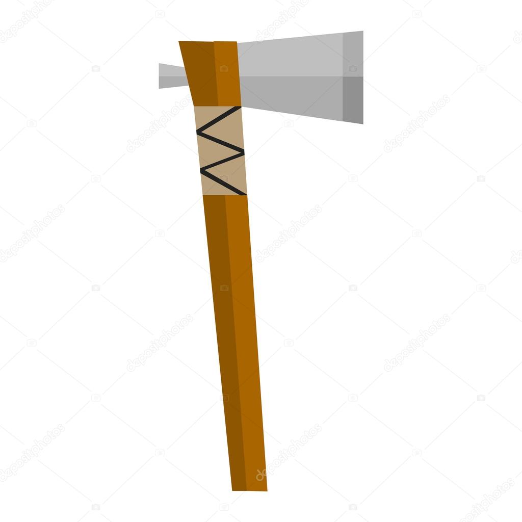 절연 및 날카로운 강철 도끼 스톡 벡터 - ©VectorShow 125107434