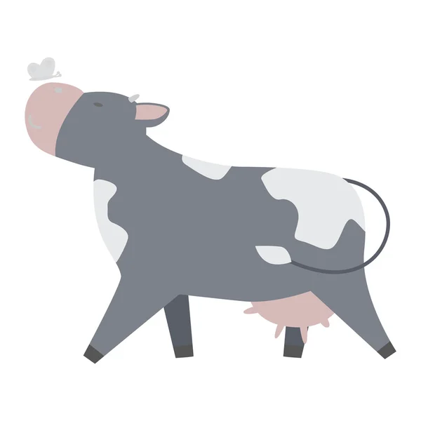 Cartoon cow character — Stock Vector