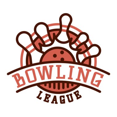 Vektör bowling logo amblem.