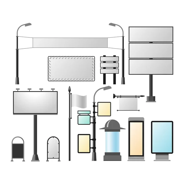 Векторный набор рекламных щитов . — стоковый вектор