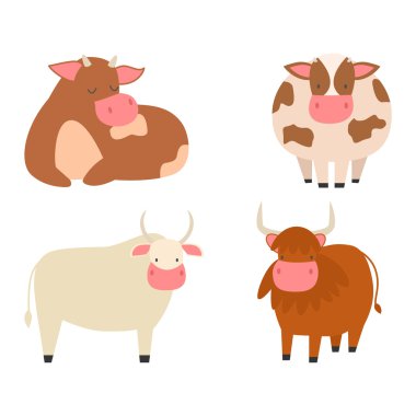 karikatür inek karakter