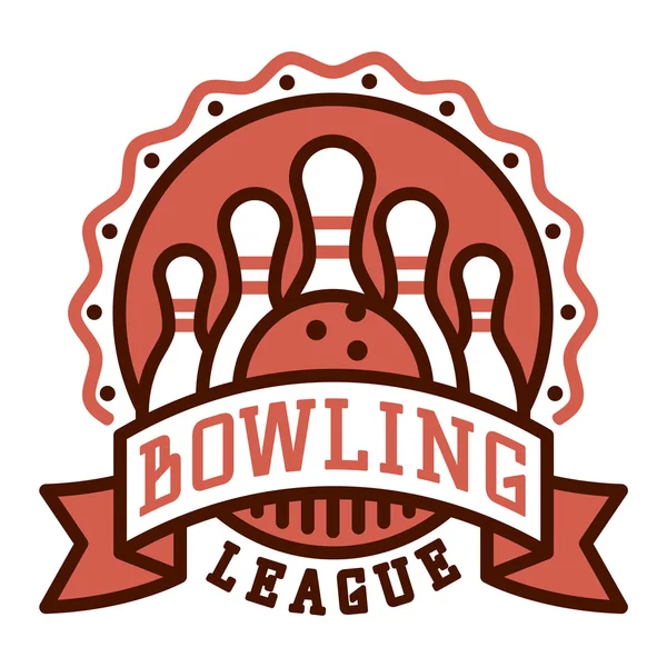 Vektor Bowling Logo Embleme. — Stockvektor