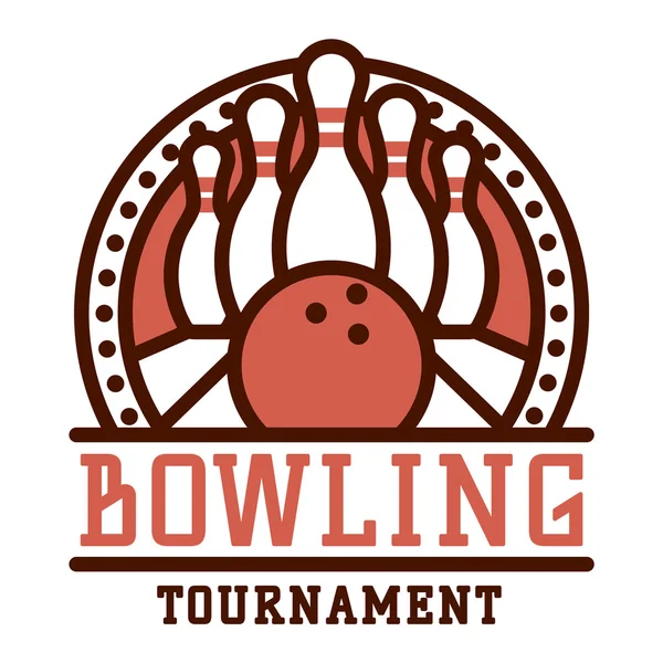 Vektor Bowling Logo Embleme. — Stockvektor