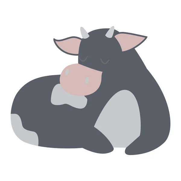 Carácter de vaca de dibujos animados — Vector de stock