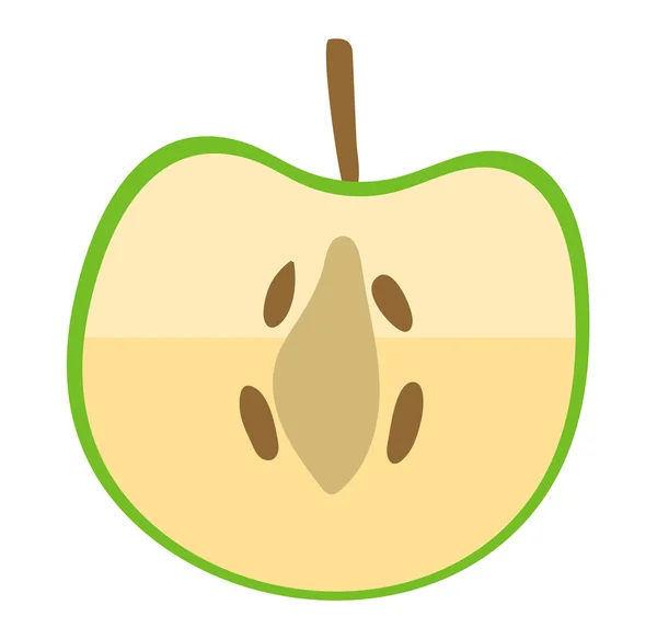 เวกเตอร์หั่นแอปเปิ้ล — ภาพเวกเตอร์สต็อก