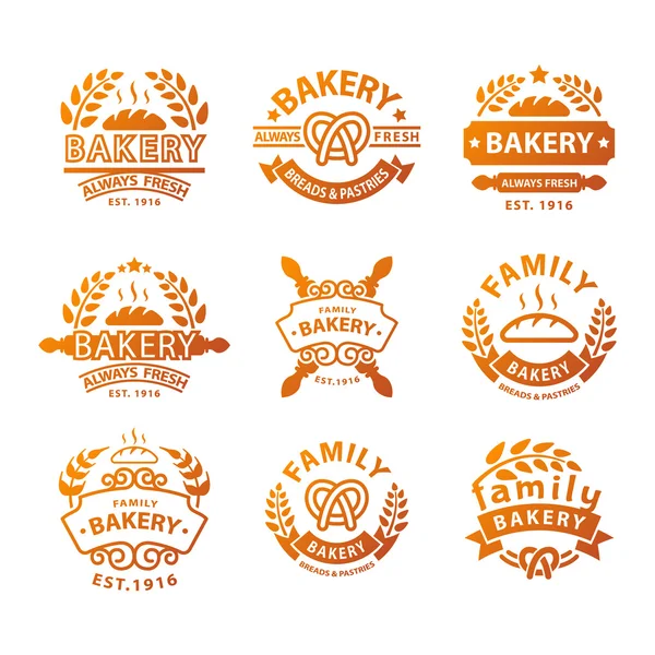 Bakery badge and logo icon — Stock Vector