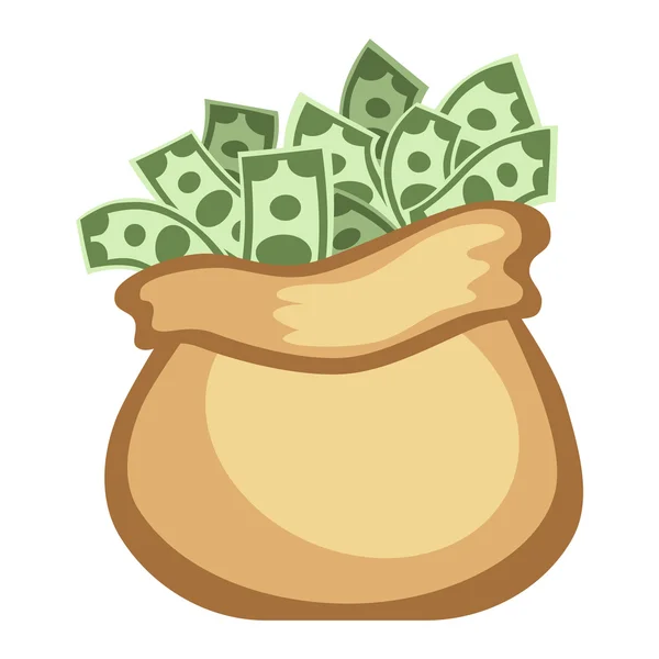 Icône de signe de sac d'argent — Image vectorielle