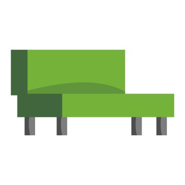 İzole kanepe vektör çizim.