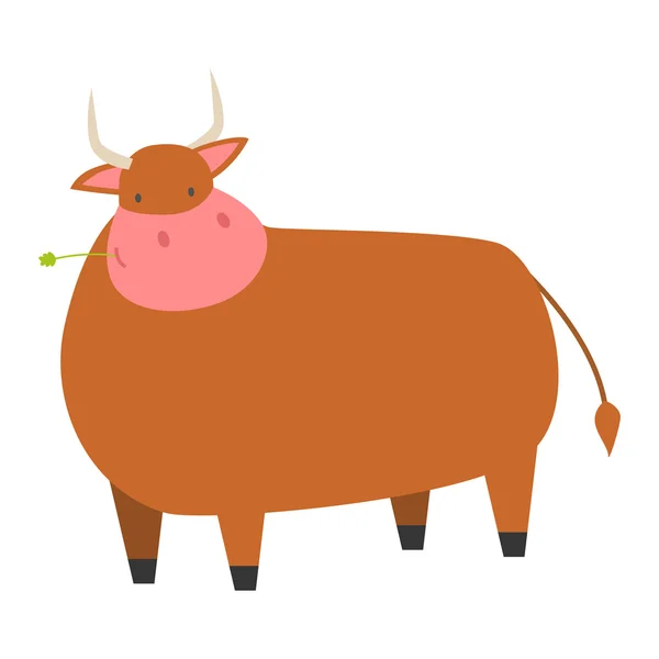 Personagem de vaca dos desenhos animados —  Vetores de Stock