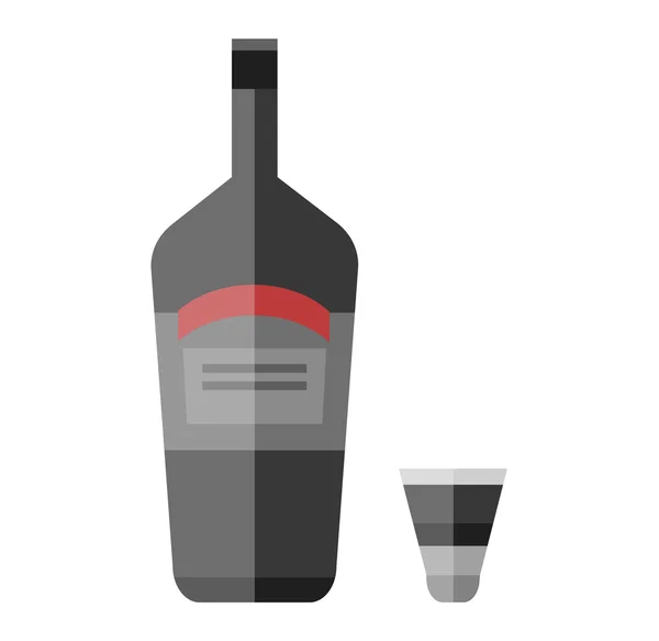 Alkol içki şişesi — Stok Vektör