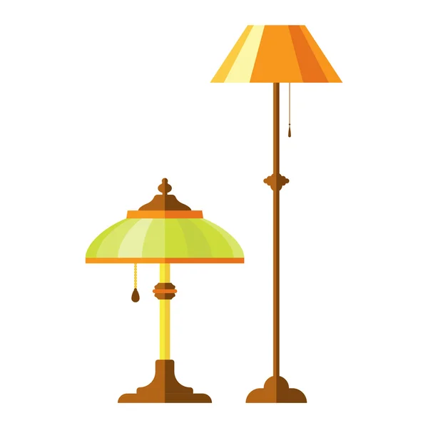 Ilustrație vectorială lampă de desene animate . — Vector de stoc