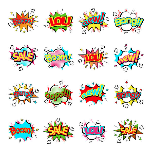 Вектор эффектов пузыря мыльного пузыря речи Popart
.