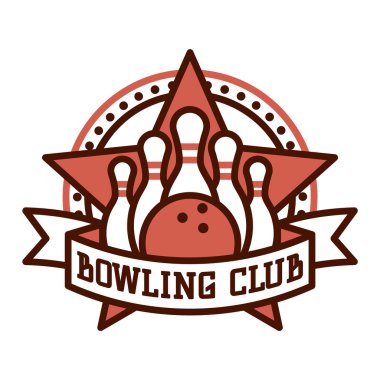 Vektör bowling logo amblem.