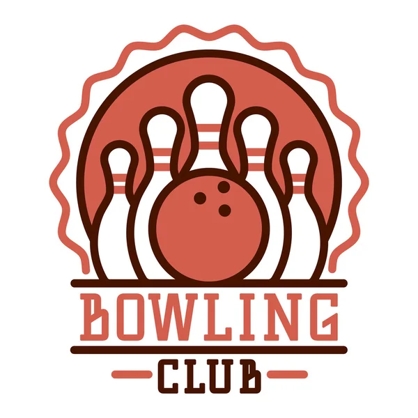 Vektor bowling loga emblémy. — Stockový vektor