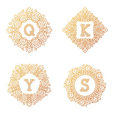 Monogram bage logo vektör