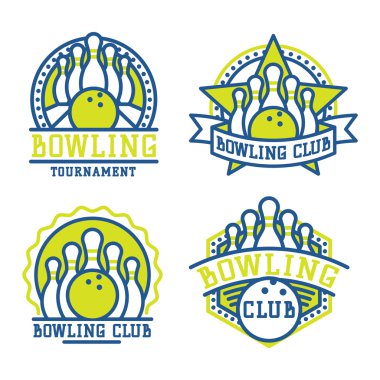 Vektör bowling logo amblem.