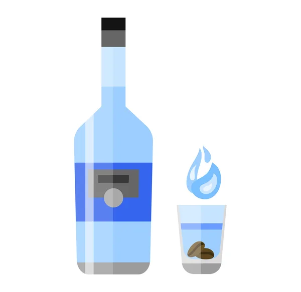 Botella de bebida alcohólica — Vector de stock