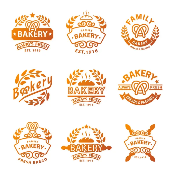 Bakery badge and logo icon — Stock Vector