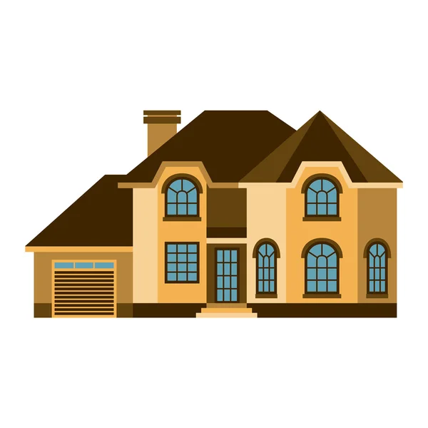 House front view vector illustration