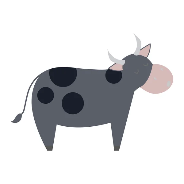 Carácter de vaca de dibujos animados — Vector de stock