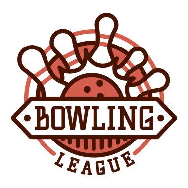 Vektör bowling logo amblem.