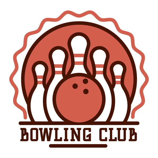 Vektor Bowling Logo Embleme. — Stockvektor