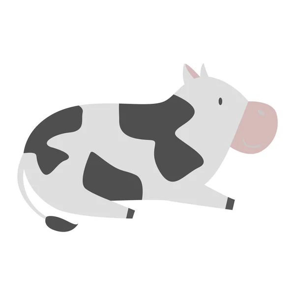 Personagem de vaca dos desenhos animados —  Vetores de Stock