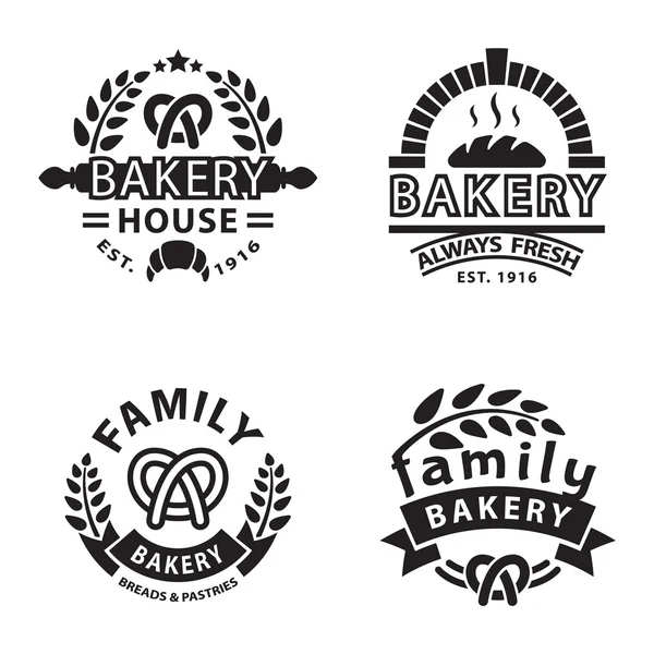 面包店的徽章和标志图标 — 图库矢量图片