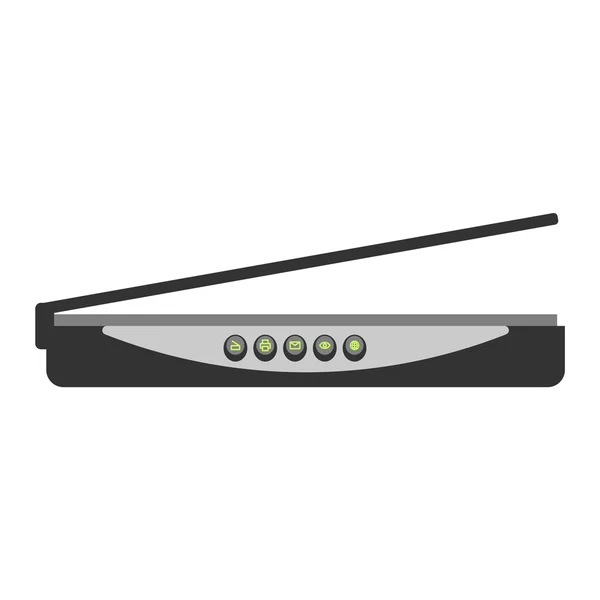 Bezprzewodowy router/modem na białym tle — Wektor stockowy
