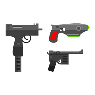 Mmilitary tabanca silah vektör.